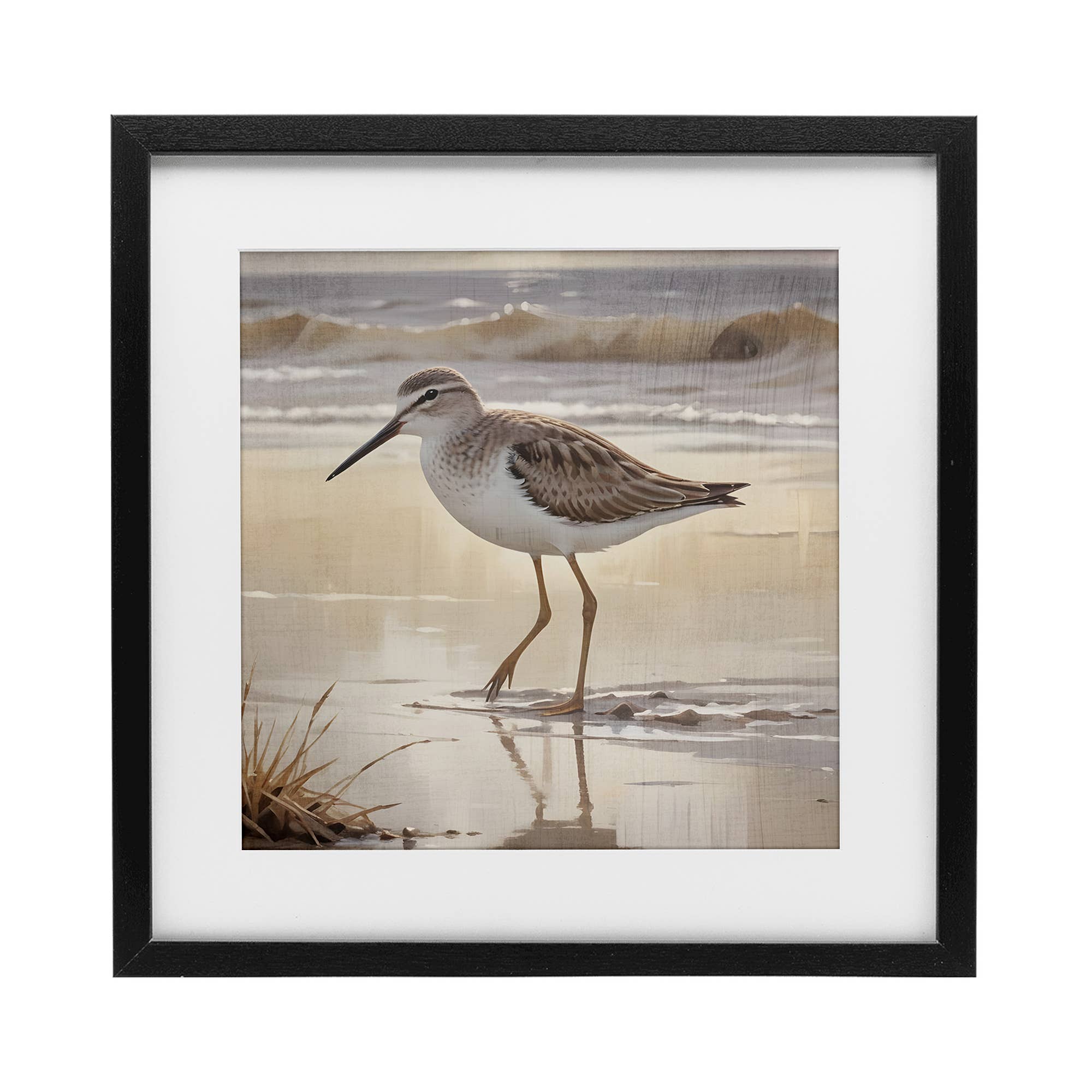 Stupell Industries - Wholesale Wall Sign - Wading Beach Sandpiper - Print Under Glass Wall Art0