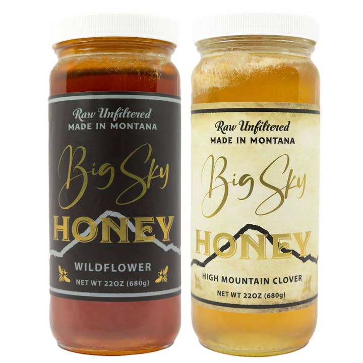 Rocky Mountain Honey Co. - Wholesale Honey - Big Sky Montana Honey Clover & Wildflower 22oz 2 Pack