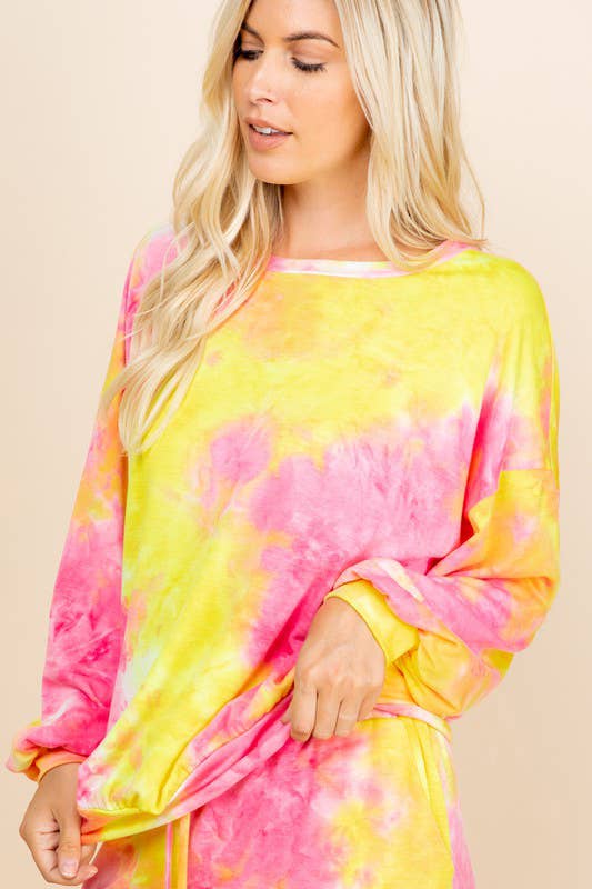 Emerald Collection - Venta al por mayor Sudadera - Mujer - ETK-8160 French Terry Tie Dye Corte relajado10