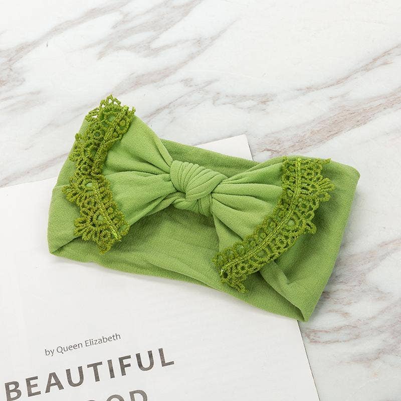 KiddieKickz - Wholesale Fashion Headband - Baby - Nylon Children's Hair Band Soft Silk Stockings Baby Headband Lace Bow Hair Ornament26