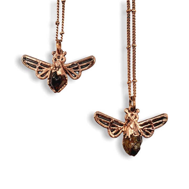 MergingMetals - Wholesale Pendant/Charm Necklace - Baby Citrine Bee Necklace