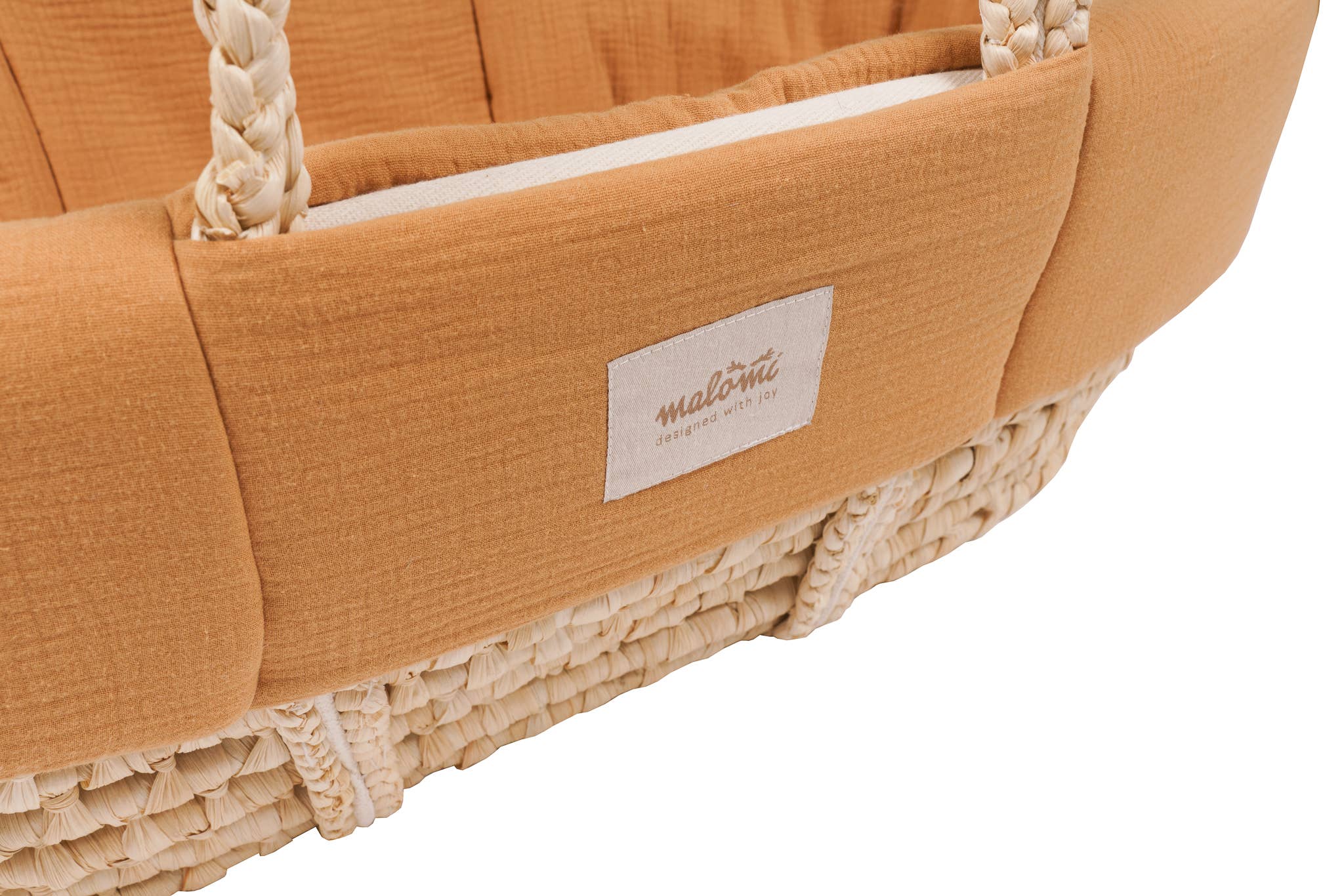 Malomi Kids – wholesale Filtar – Barn och baby – Musselinskydd med vaddering för Moseskorg, kamelfärgat1
