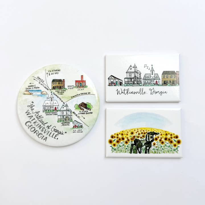 Watkinsville, Georgia Magnets for wholesale by Natty Michelle Paperie