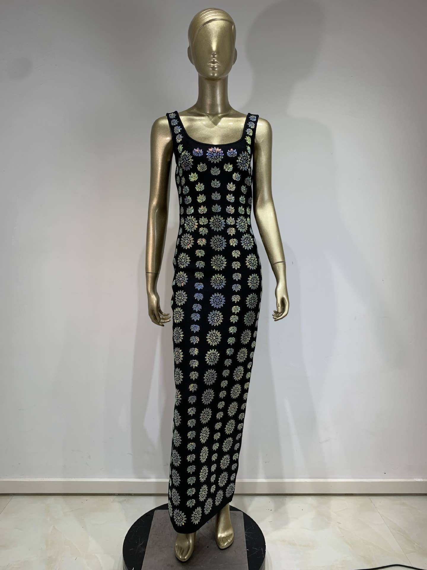 Black SY004 Chic Rhinestone Bandage Gown - Party Elegance for wholesale on Faire5