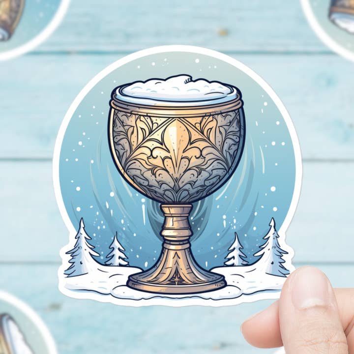 Snowy Chalice Sticker for wholesale by Mystical Clarity