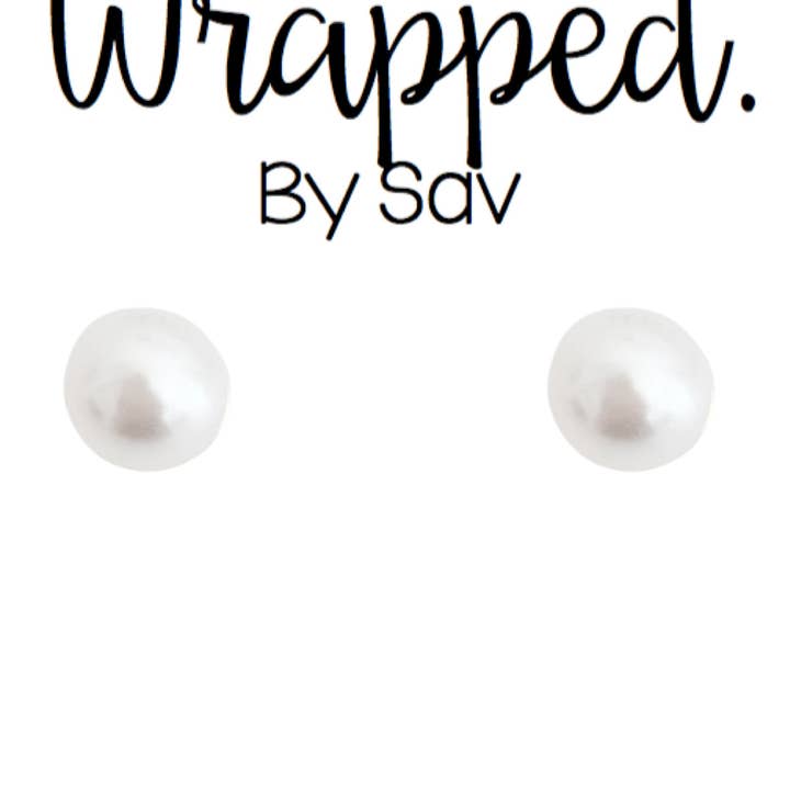 Pearl Studs for wholesale by Wrapped. By Sav