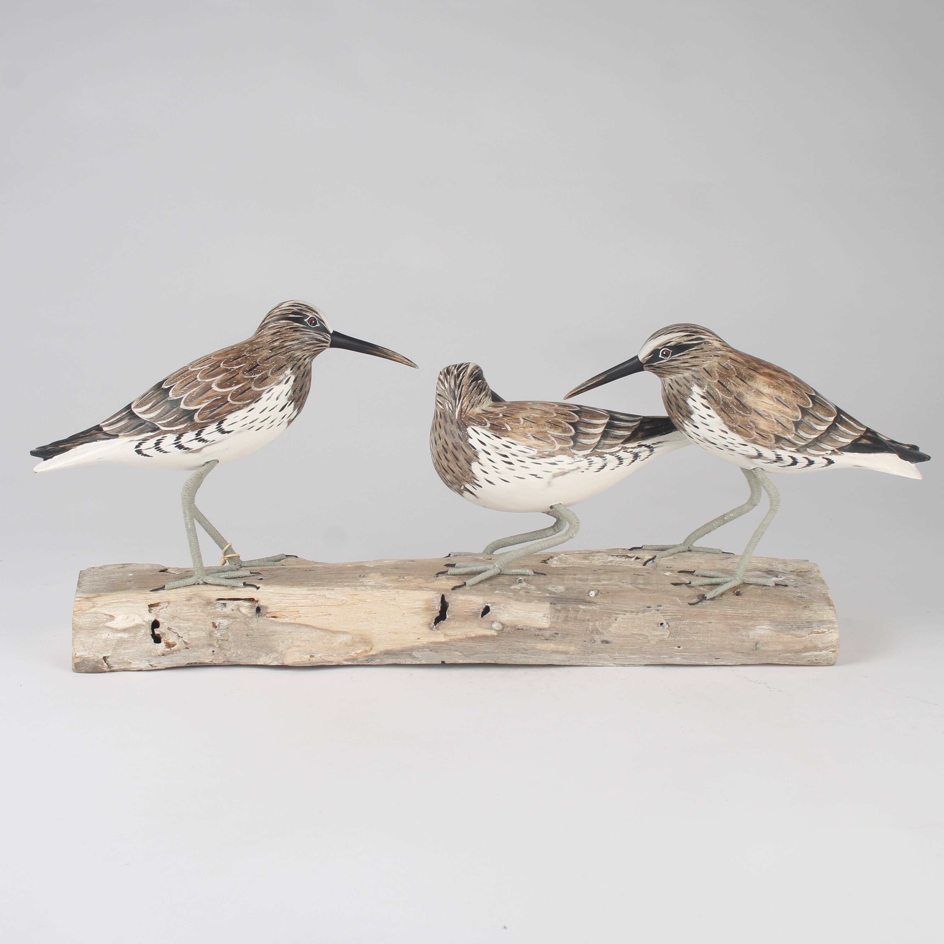 Originals International Ltd – wholesale Decorative tabletop object – Hand Carved Knot Bird Trio on Block by Archipelago1