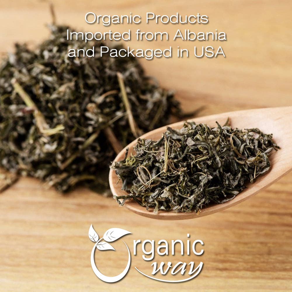 Organic Way LLC - Vente Herbes aromatiques - Herbe d'Armoise Feuilles Coupées & Tamissées (Artemisia Vulgaris) Thé aux Herbes | Casher & Certifié USDA | Végétalien, Non-OGM & Sans Gluten | Brut d'Albanie1