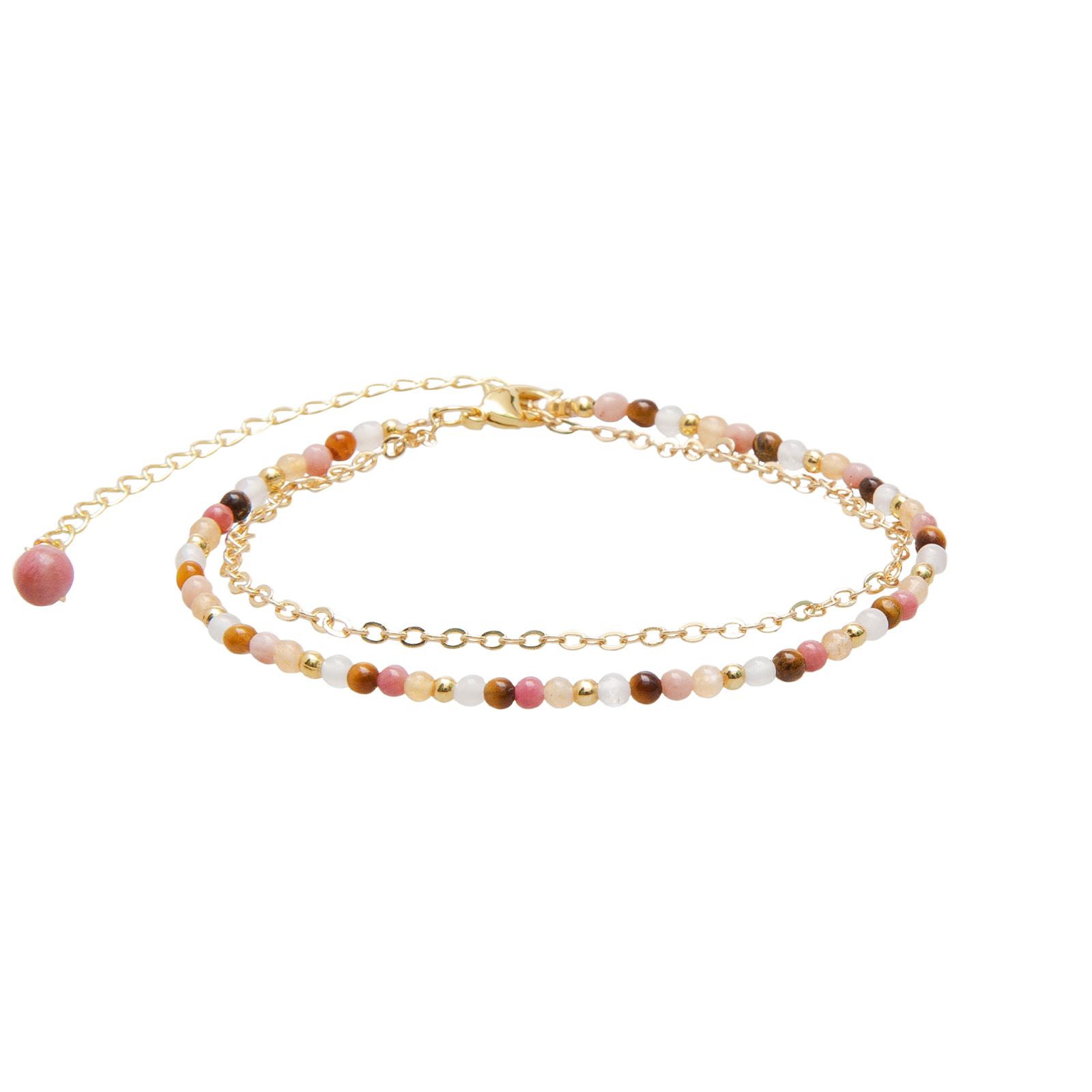 Lotus and Luna - Venta al por mayor Pulsera de cuentas - Pulsera en capas de 2 mm de Coraje + Crecimiento0