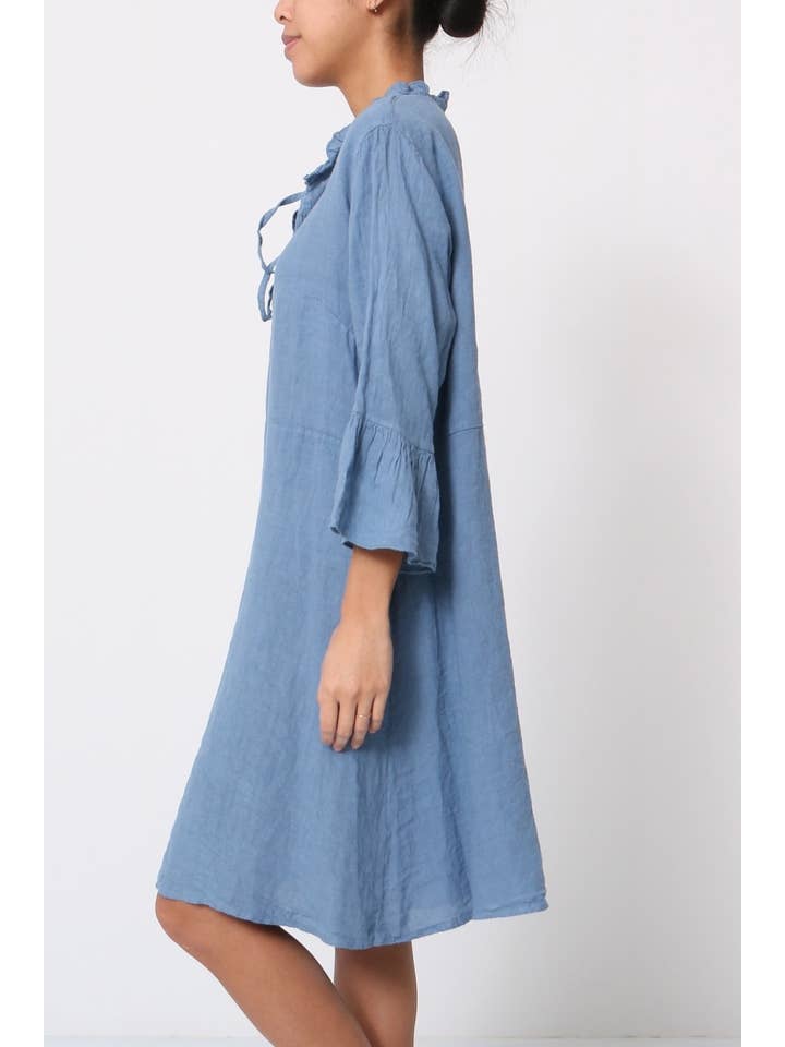 LÉA & LUC - Wholesale Dress - Women's - Short dress in 100% linen REF.134422