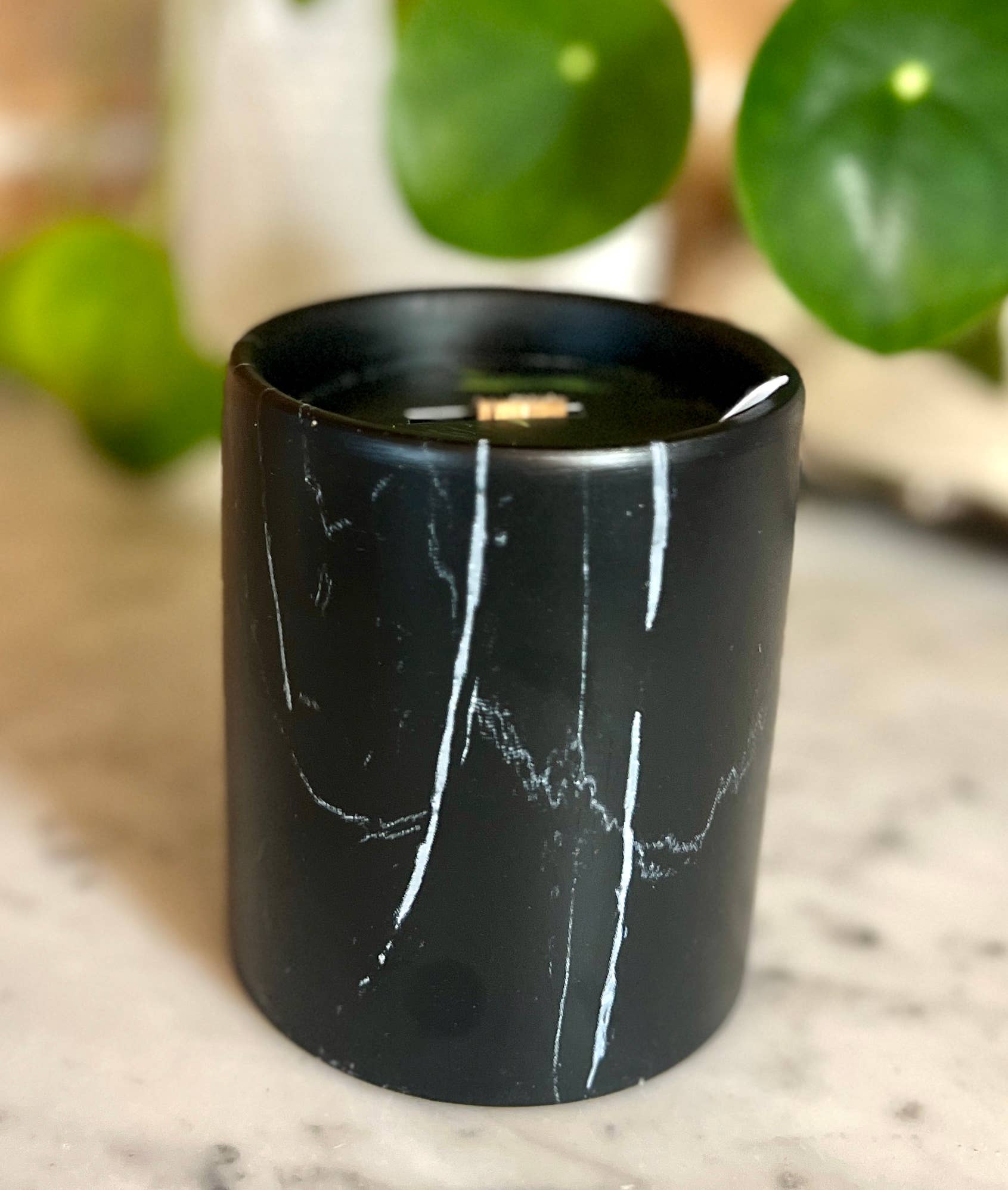 The Sacred Wild Candle Co - Wholesale Jar/Filled Candle - Biophilia: Black Marble /Ceramic Forest Floor Scented Candle3