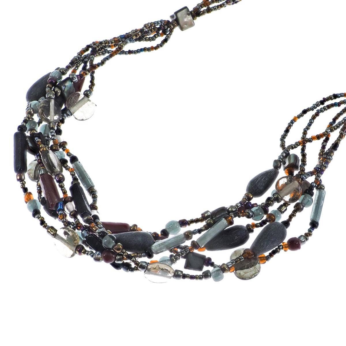 FifiRose – Großhandel Perlenkette – Farbe wählen, 22" böhmische bunte gemischte Glasperlen-Strang-Halskette13