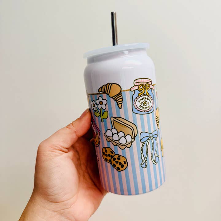 16 oz Stainless Steel Cup, Farmers Market Icons for wholesale by Sonny Rising