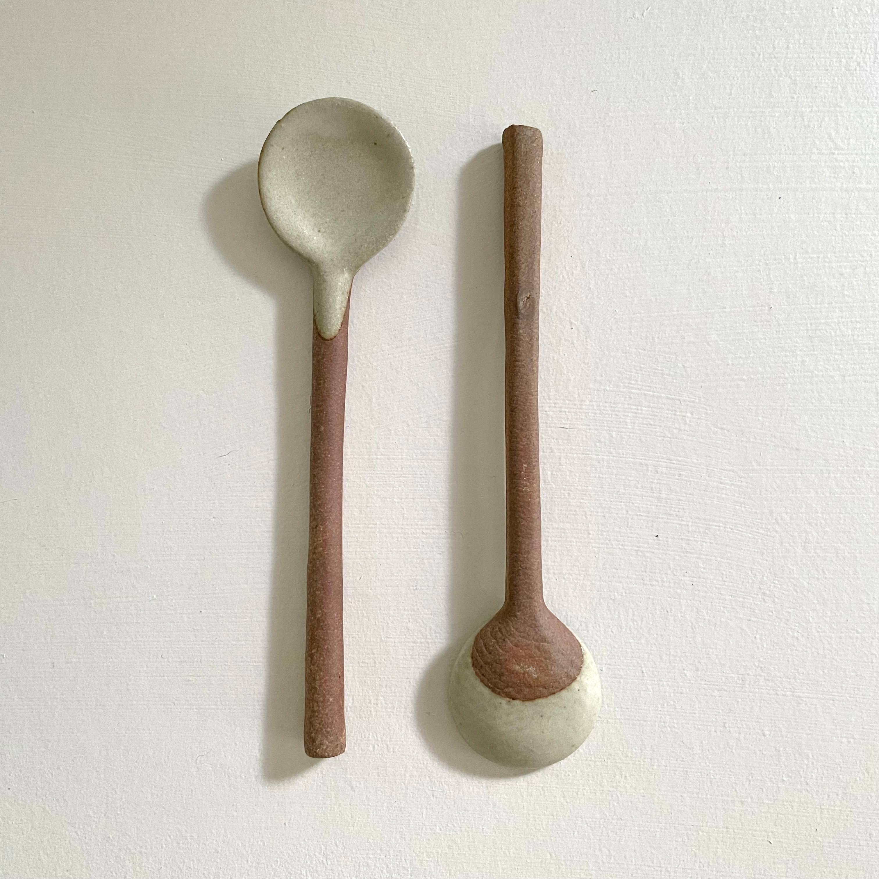 fort & field - Wholesale Kitchen Spoon - Neutral small handmade Japanese pottery coffee or tea spoon11