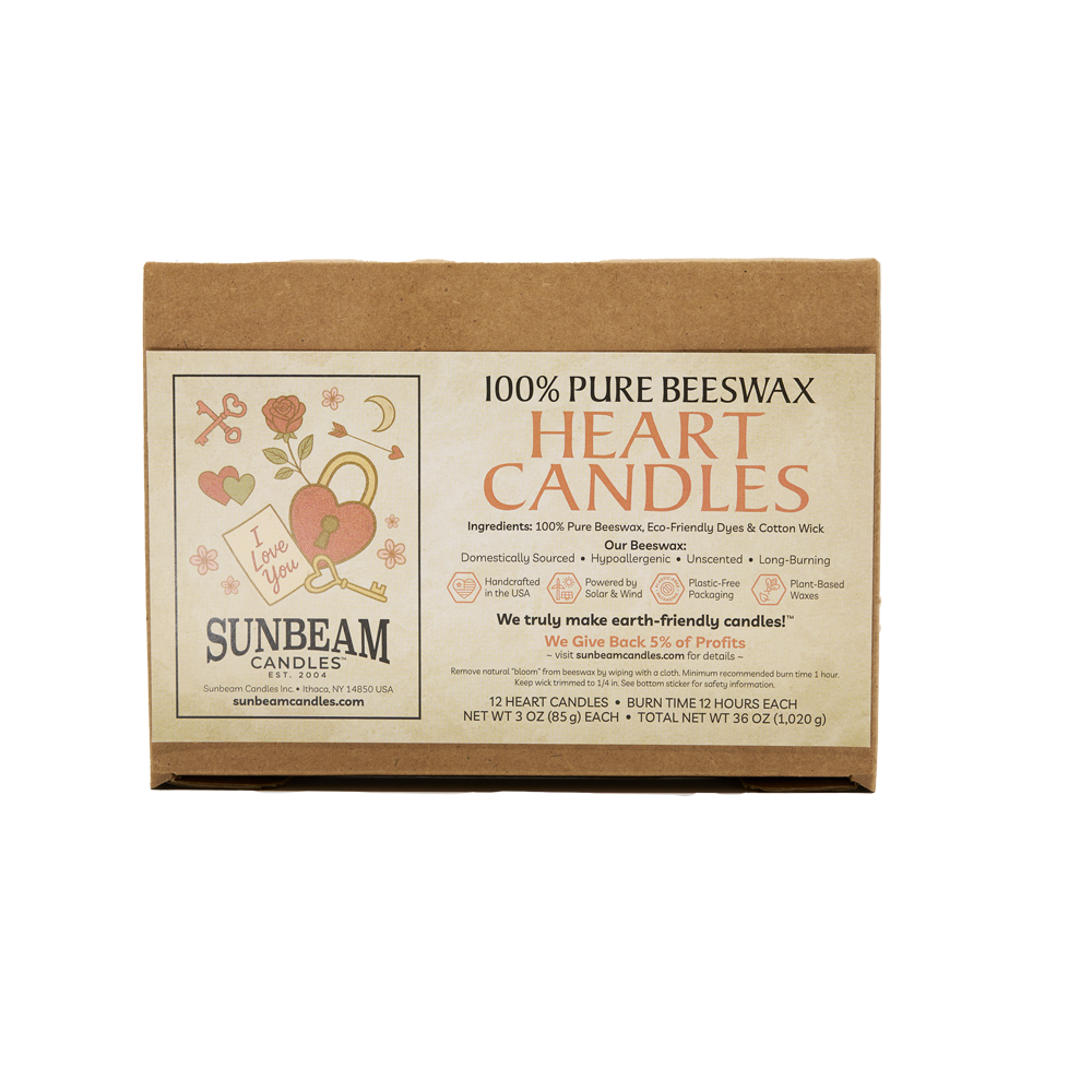 Sunbeam Candles, Inc - Wholesale Novelty Candle - Beeswax Small Hearts3