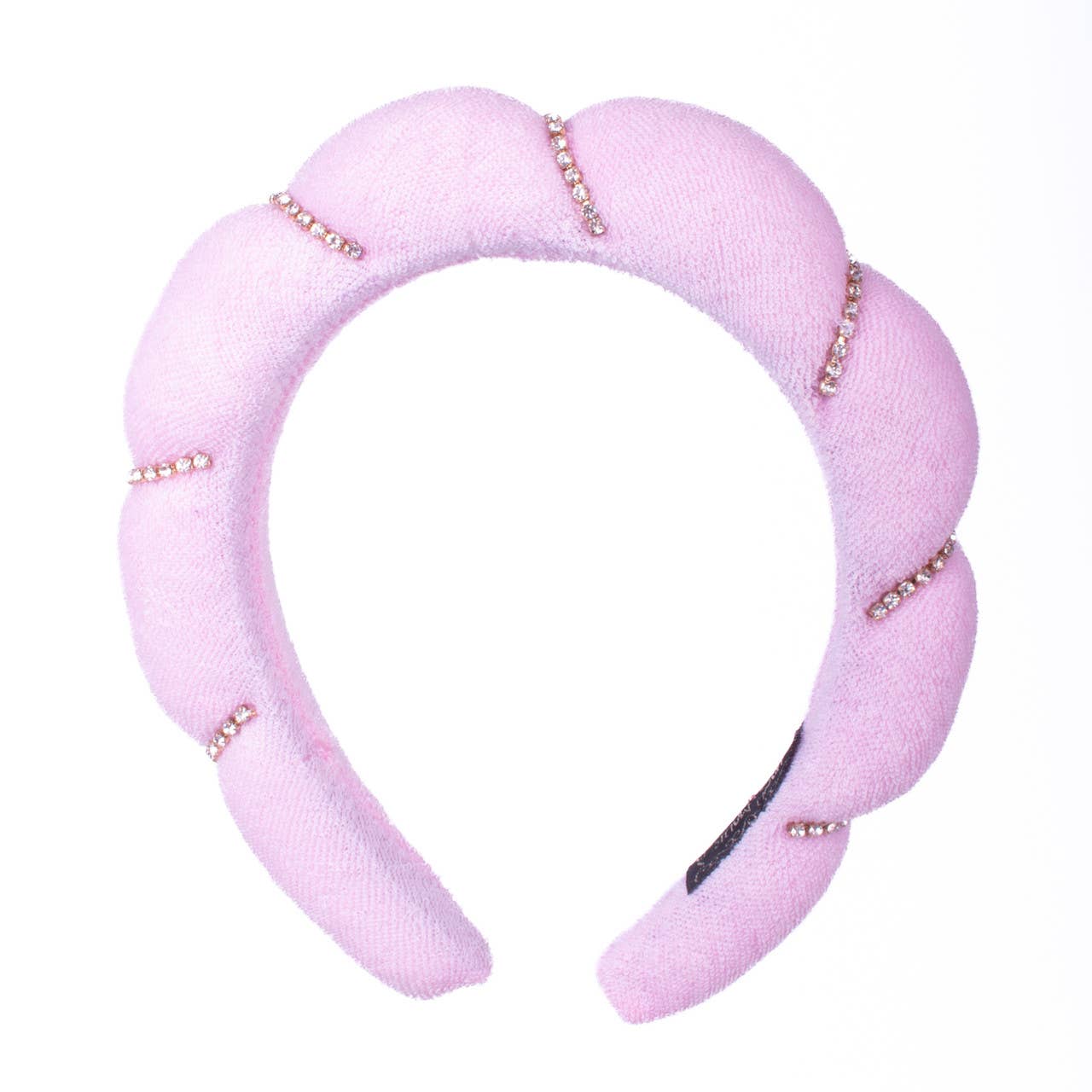 Selini New York - Wholesale Spa Headband - Puffy Spa Terry Towel Rhinestone Headband -PHB10446