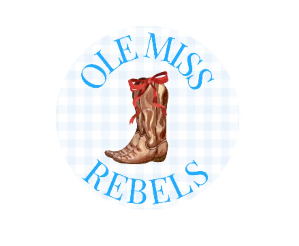 Ella Blue Boutique - Wholesale Lapel Pin/Button - Ole Miss Boots