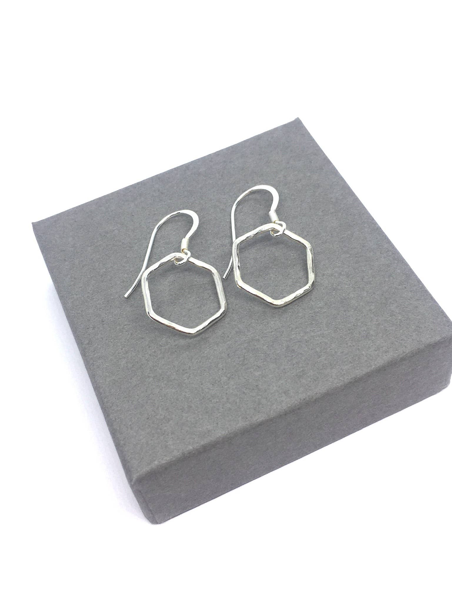 Verve Jewellery - Wholesale Dangle Earrings - Sterling silver hexagon earrings3
