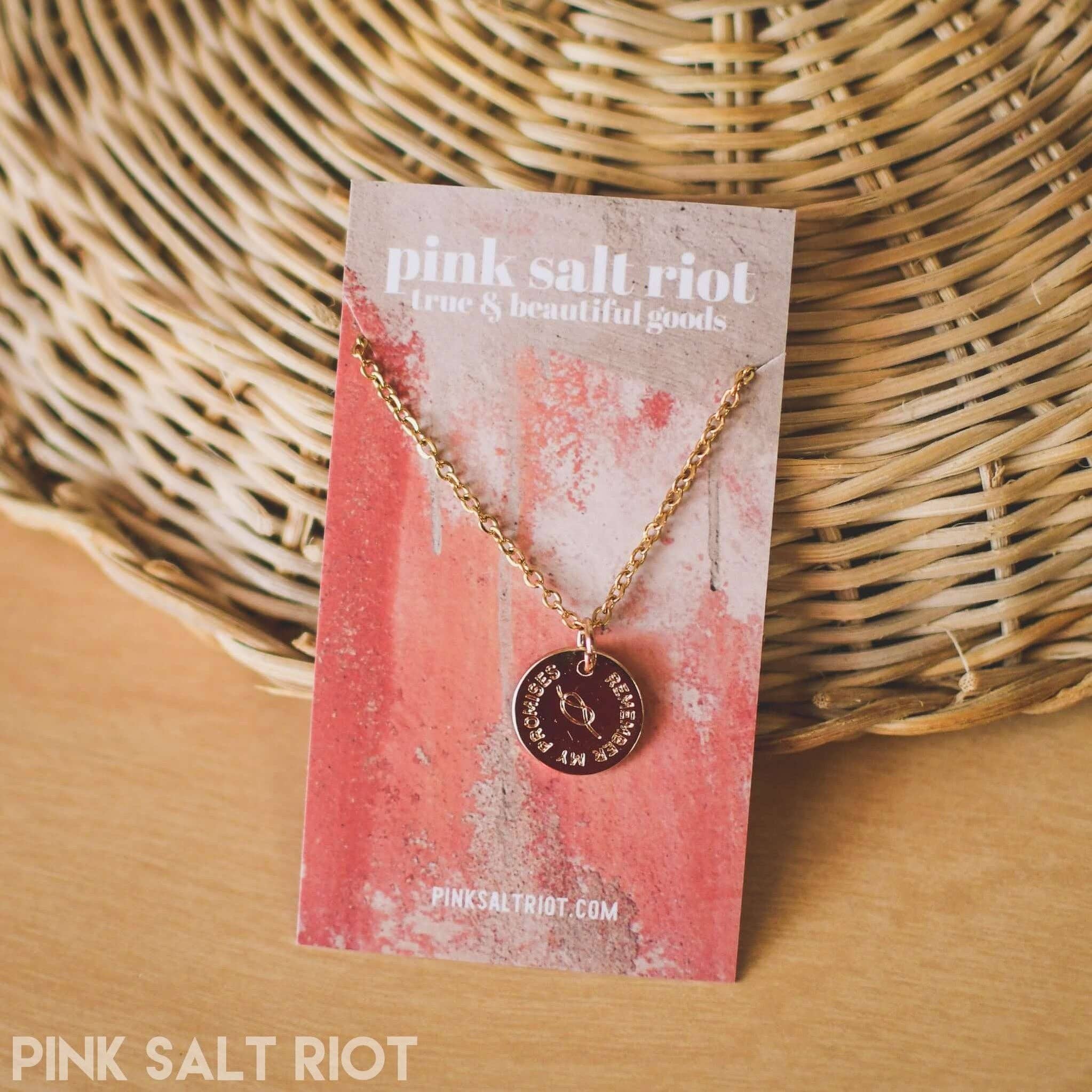 Pink Salt Riot – Großhandel Kette mit Anhänger/Charm – Erinnere dich an meine Versprechen Goldkette7
