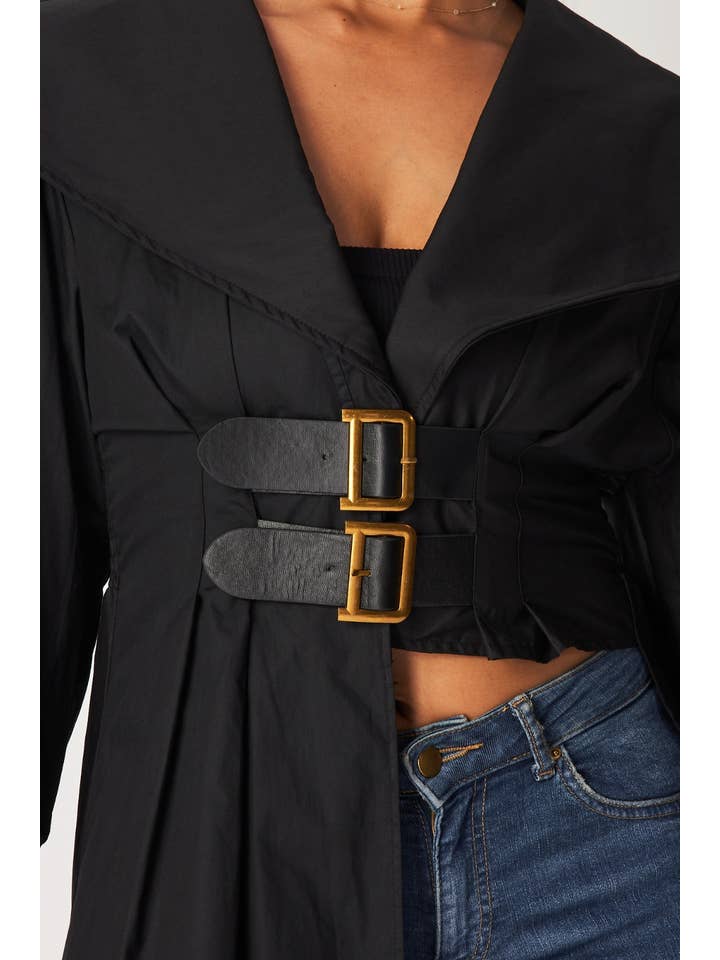 Black Structured coat for wholesale on Faire