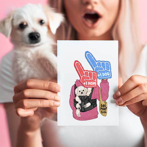 Liyana Studio – Cartão de Dia da Mãe por atacado – Melhor mãe de cachorro - cartão engraçado do dia das mães1