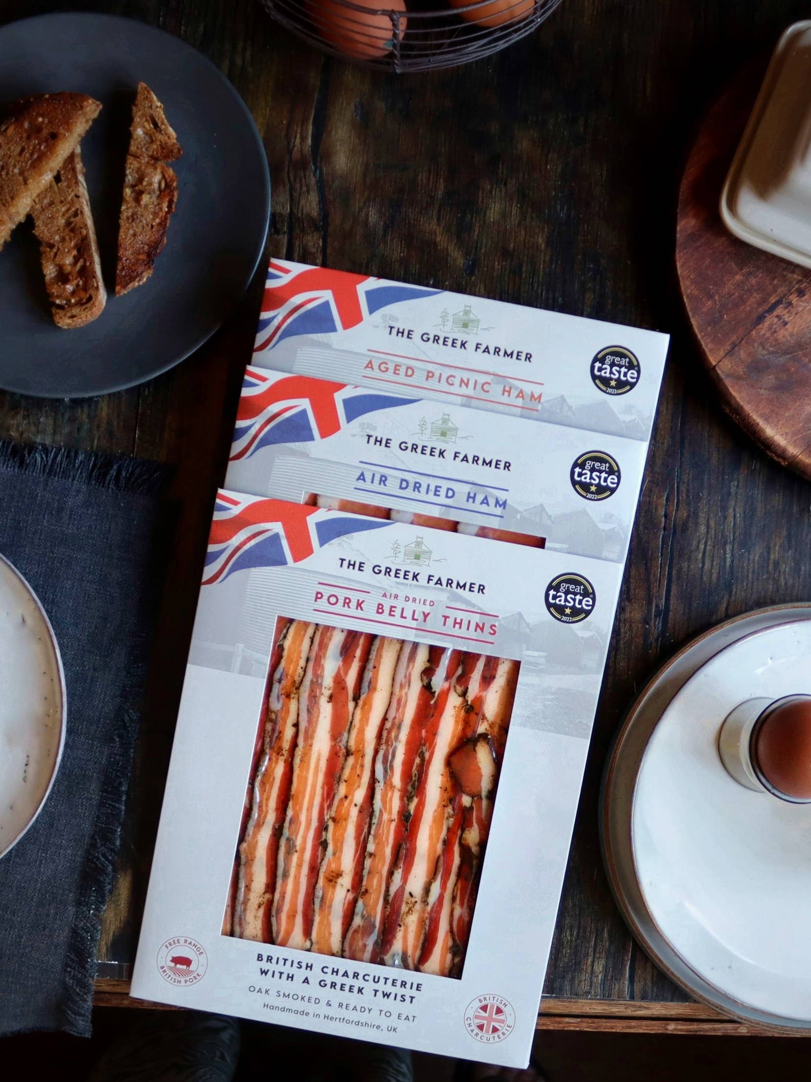 The Greek Farmer – wholesale Pork – British Air Dried Pork Belly Thins1