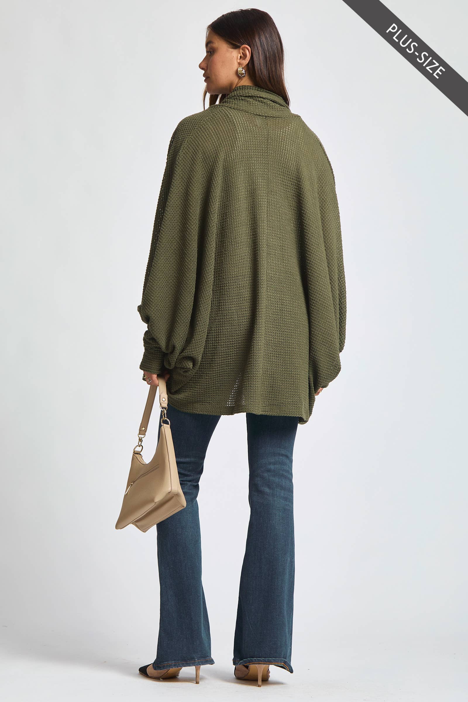 Dear Scarlett - Wholesale Cardigan - Women's - PLUS SIZE Crochet Knit Cardigan Batwing Sleeve20