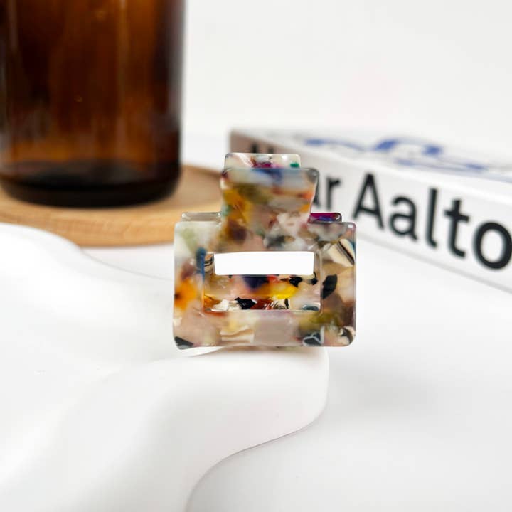 TheDivaSoap - Wholesale Hair Clip - Women's - Small Square Claw Clips,Acetate Small Hair Clip2