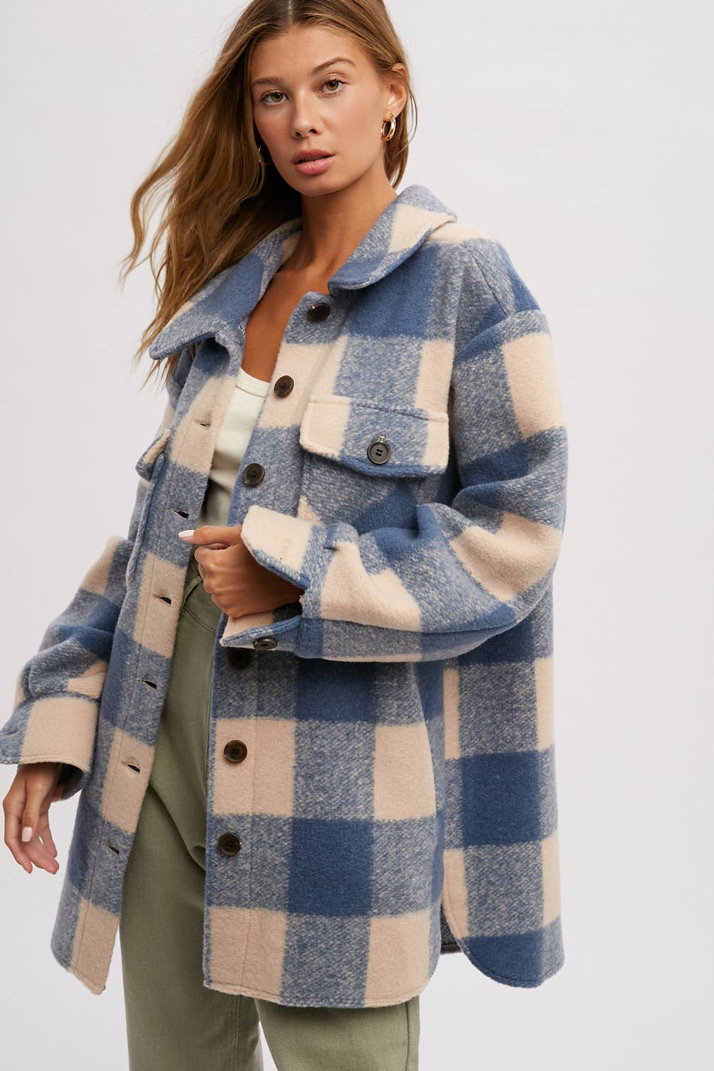 Bluivy – wholesale Rock - Dam – BORSTAD RUTIG ÖVERDIMENSIONERAD KAPPA11