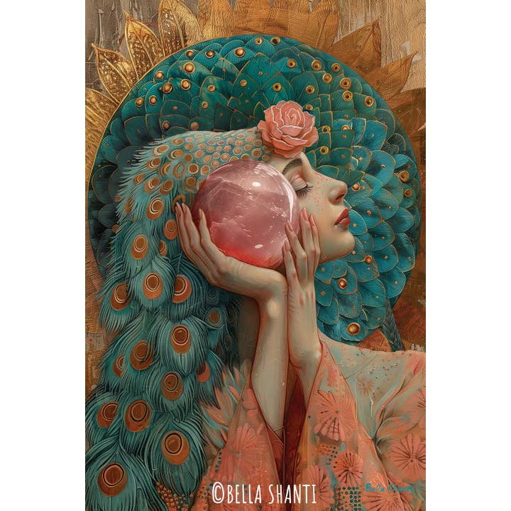 "POWER OF LOVE: ROSE QUARTZ" HEALING wall ART CANVAS PRINT for wholesale by Bella's Miracle Shop