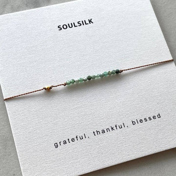 Soulsilk - Wholesale Beaded Bracelet - Emerald and Gold Bracelet- Special Edition3