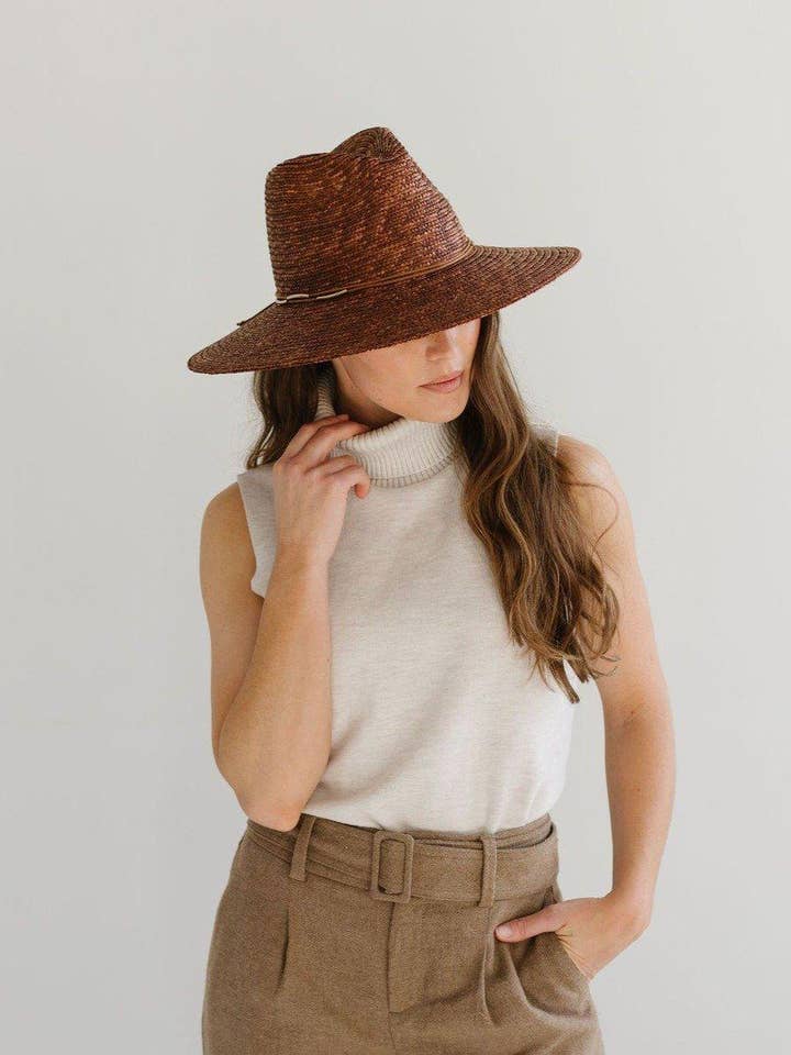 Isla Straw Fedora für den Großhandel von Gigi Pip