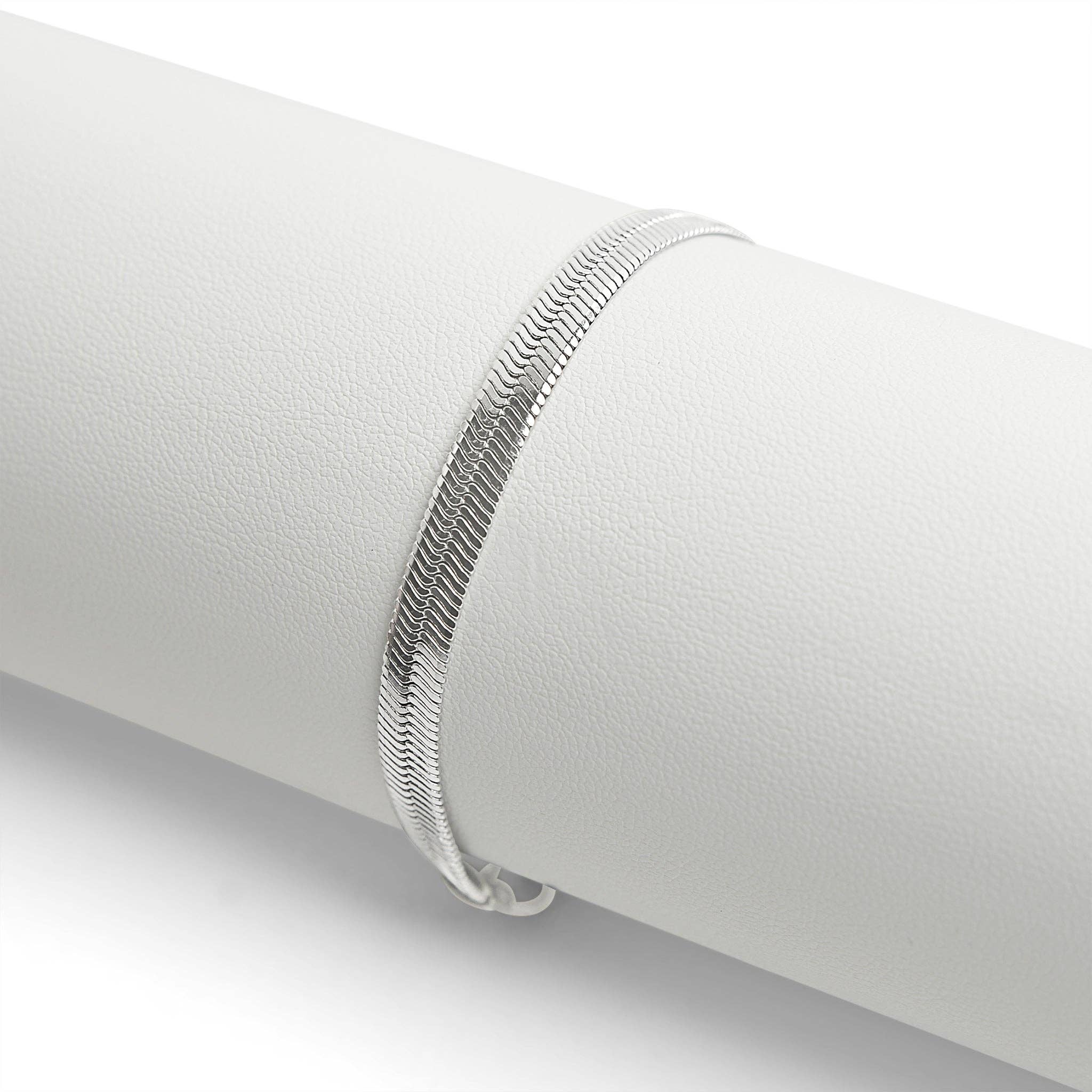 WJW - Vendita all'ingrosso Bracciali a catena e a maglie - Bracciale a catena a spina di pesce in acciaio inossidabile5