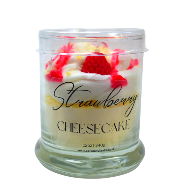 S of S Candles llc - Wholesale Novelty Candle - Strawberry Cheesecake | Dessert candle, 12oz1