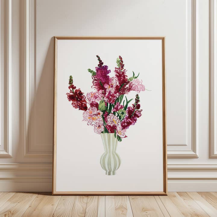 Art print - Pink flower bouquet for wholesale by Leo La Douce GmbH