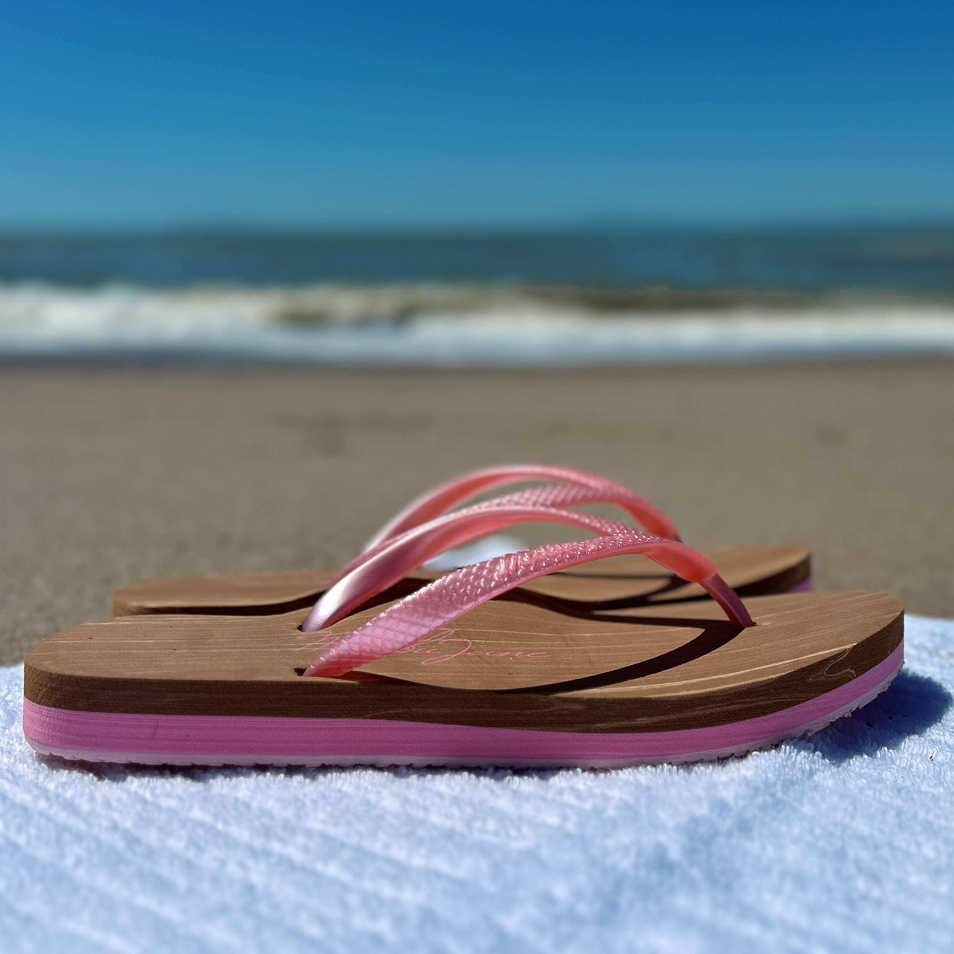Malibu Jane - Vente Tongs – femme - Tongs Huntington roses4