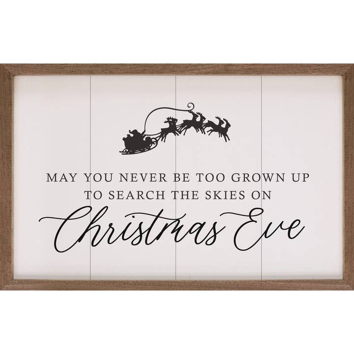 Kendrick Home - Wholesale Wood Wall Art - Search The Skies On Christmas Eve