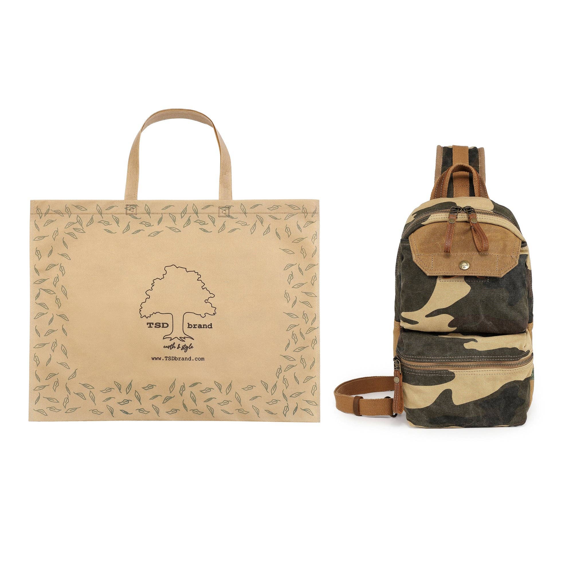 TSD Brand - Wholesale Crossbodytas - Uniseks - Leaf Hill draagtas25