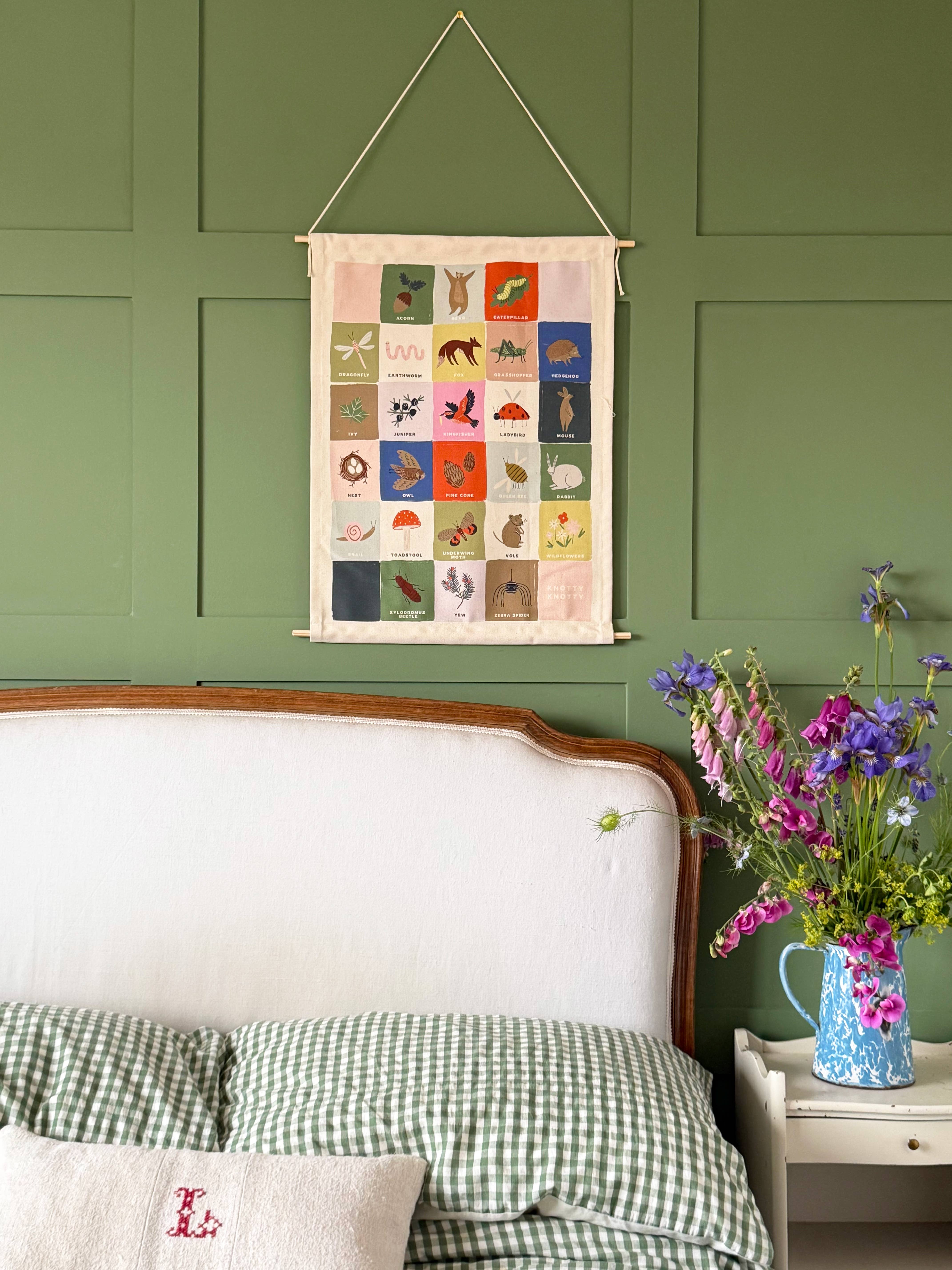 Knotty Knotty - Wholesale Banner - Kids & Baby - Rainbow Woodland Alphabet Printed Fabric Banner