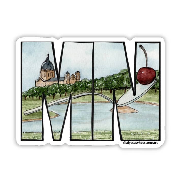 Cherry and Spoon MN - Vinyl-Aufkleber für den Großhandel von Alyssa Whetstone Art