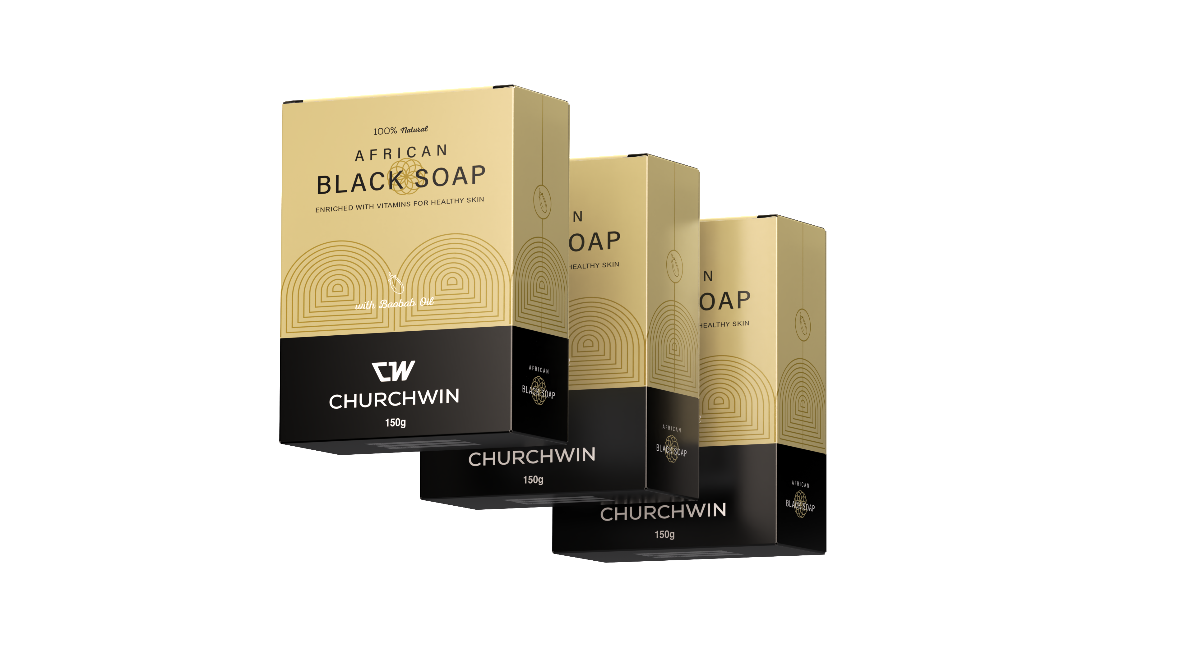 ChurchWin - Wholesale Bar Soap - African Black Soap mixed with BAOBAB OIL2