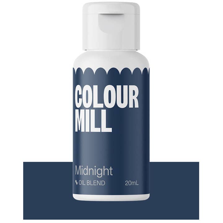 Colorante Alimentare a Base di Olio Colour Mill, 20 Millilitri, Midnight per la vendita all'ingrosso da parte di Cake Supply Imports