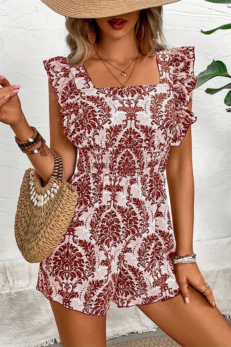 NINEXIS - Wholesale Romper - Women's - CWSJS1517_SQUARE NECK WAIST COMMUTER SLEEVELESS JUMPSUIT5