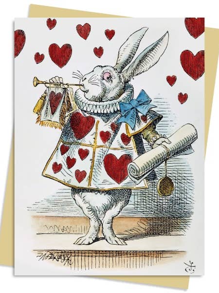 Alice in Wonderland White Rabbit Greeting Card for wholesale by Texas Bookman