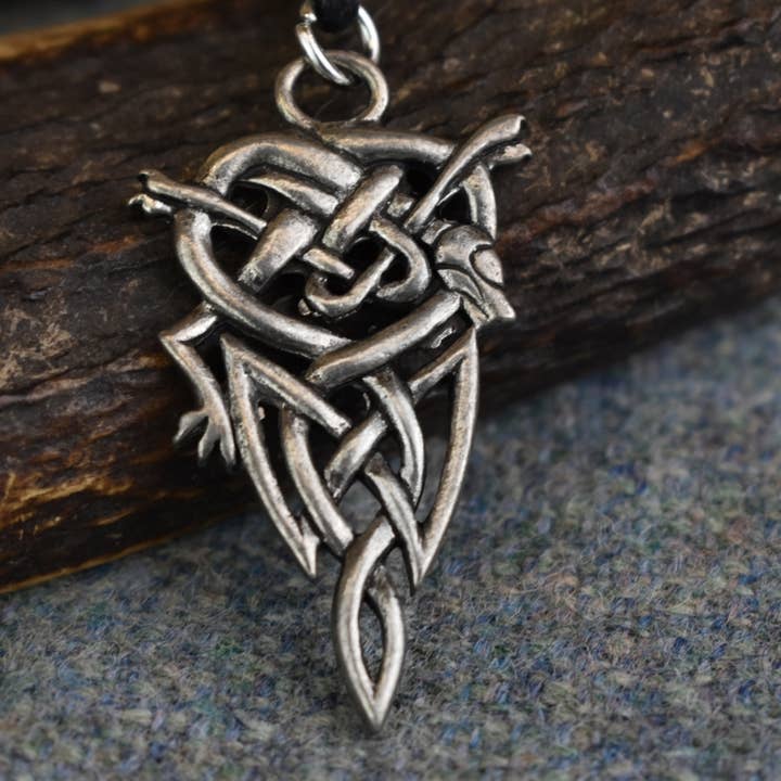 Entwined Dog Celtic Knotwork Pendant for wholesale by Asgard