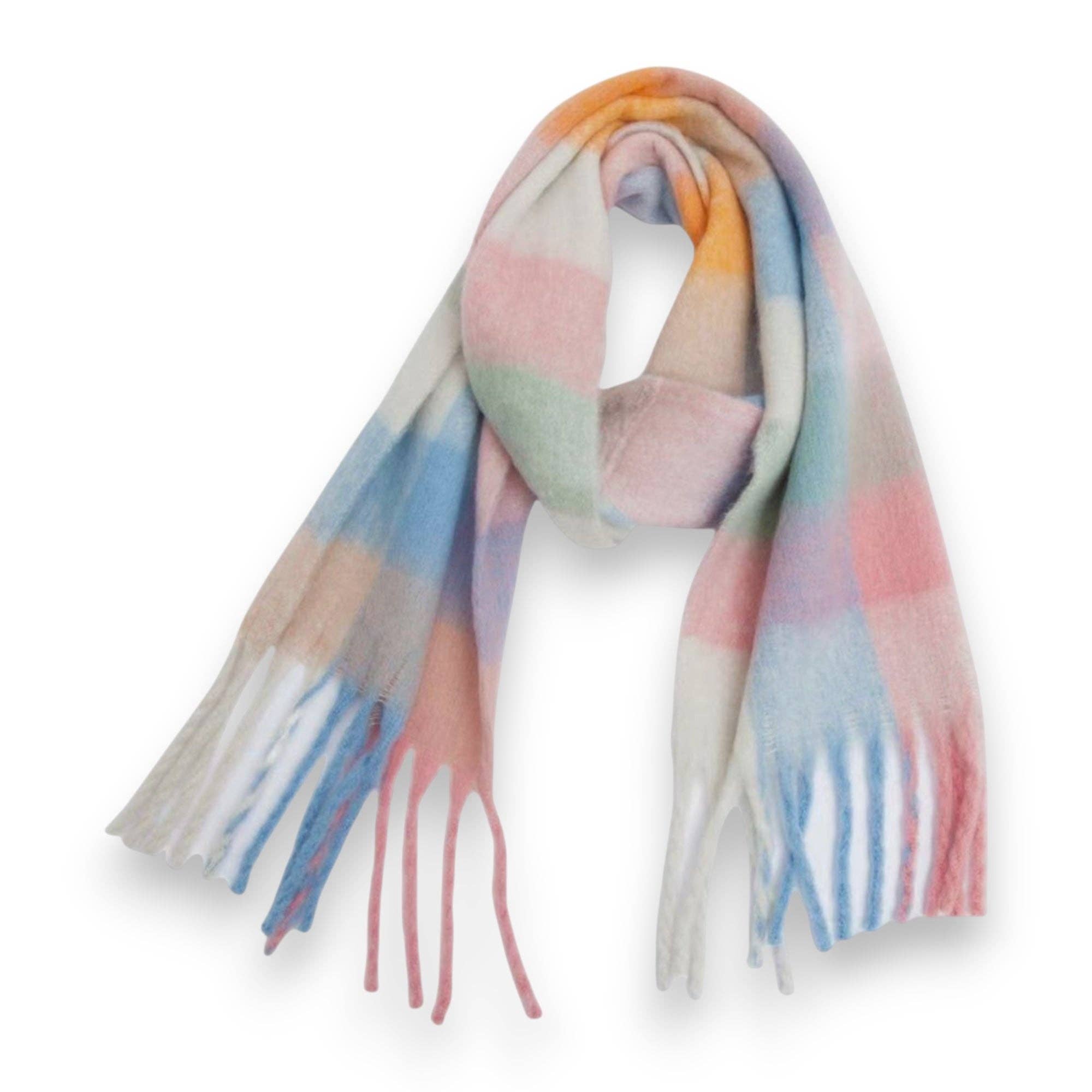 Lili Scarves (USA Duties Paid) – Cachecol - Mulher por atacado – Cachecol de Inverno com Estampa Xadrez Macia e Fofa - 15 Cores20