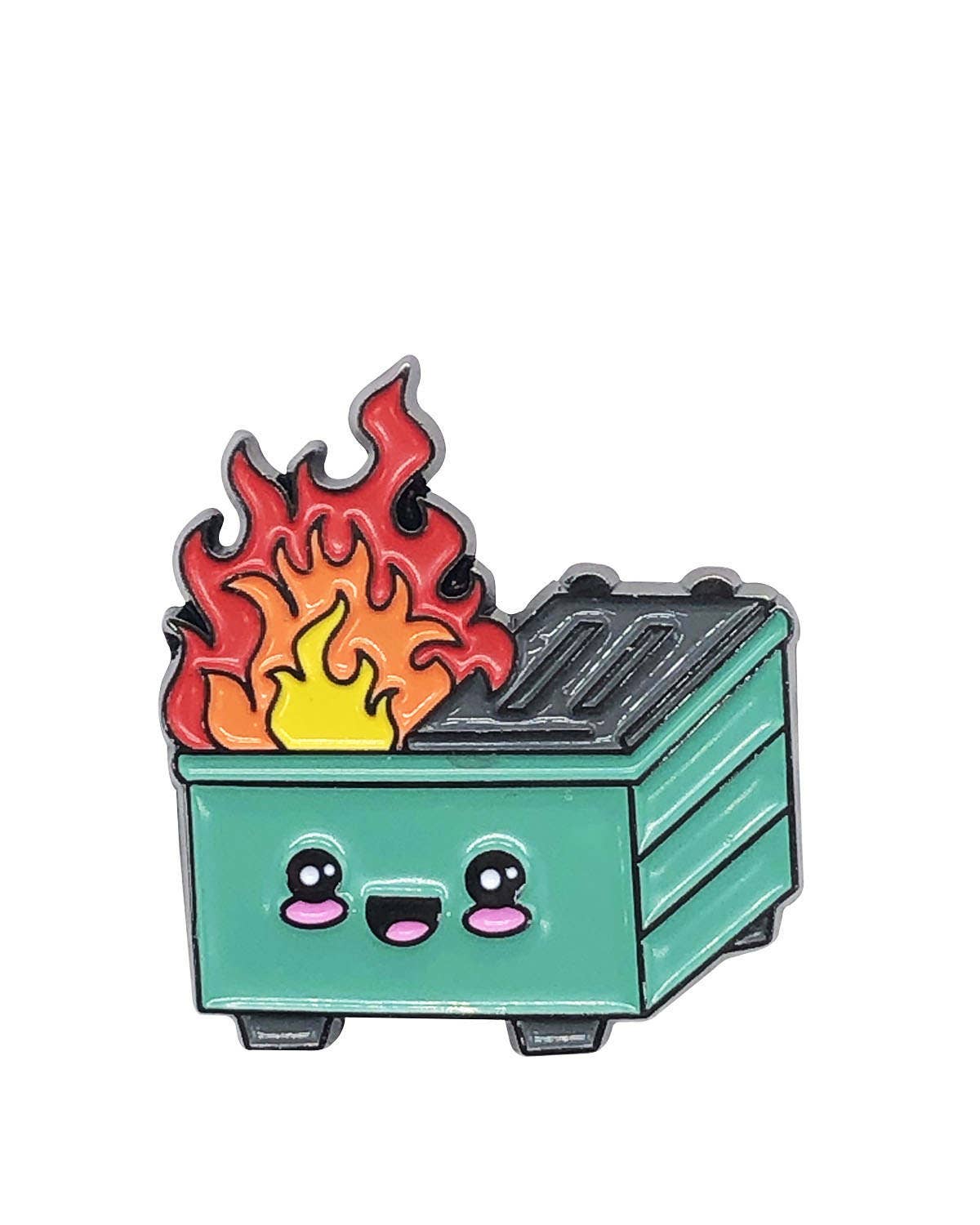 Fabdaz - Wholesale Lapel Pin/Button - Dumpster Fire Enamel Pin with Metal Frame