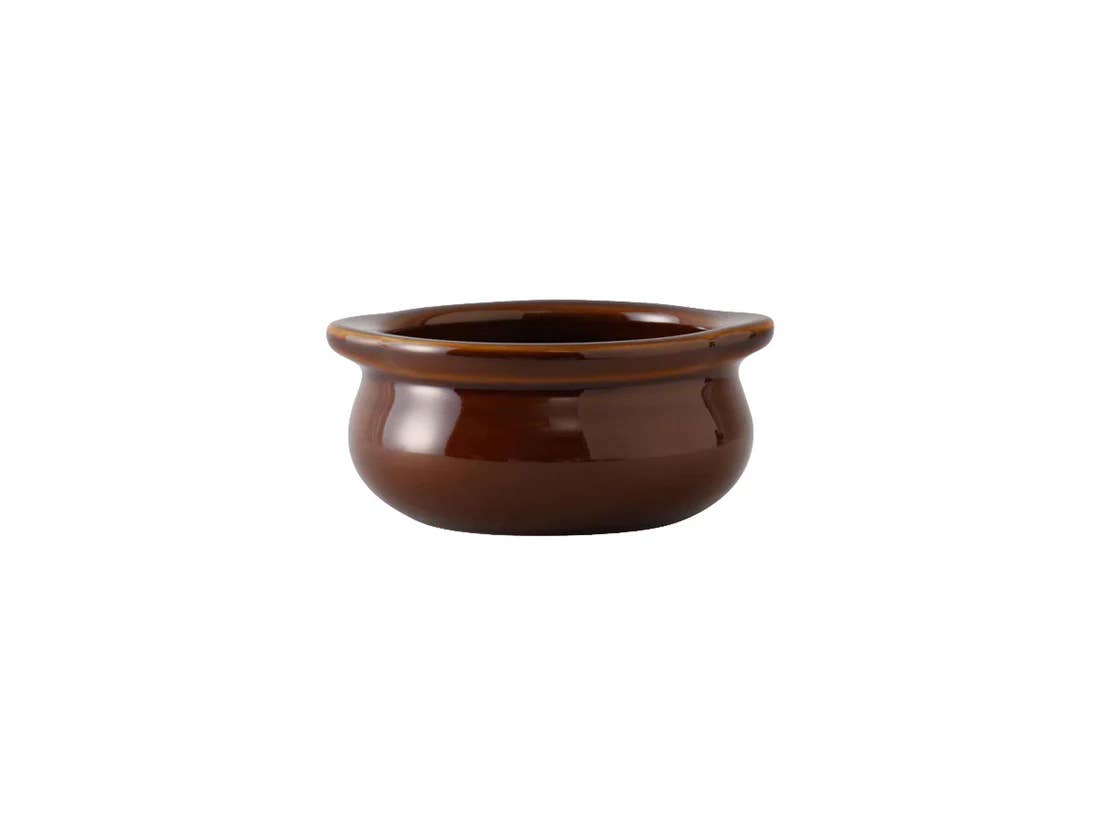 Caramel Solid Color Ceramic Onion Soup Crock, 10oz for wholesale on Faire