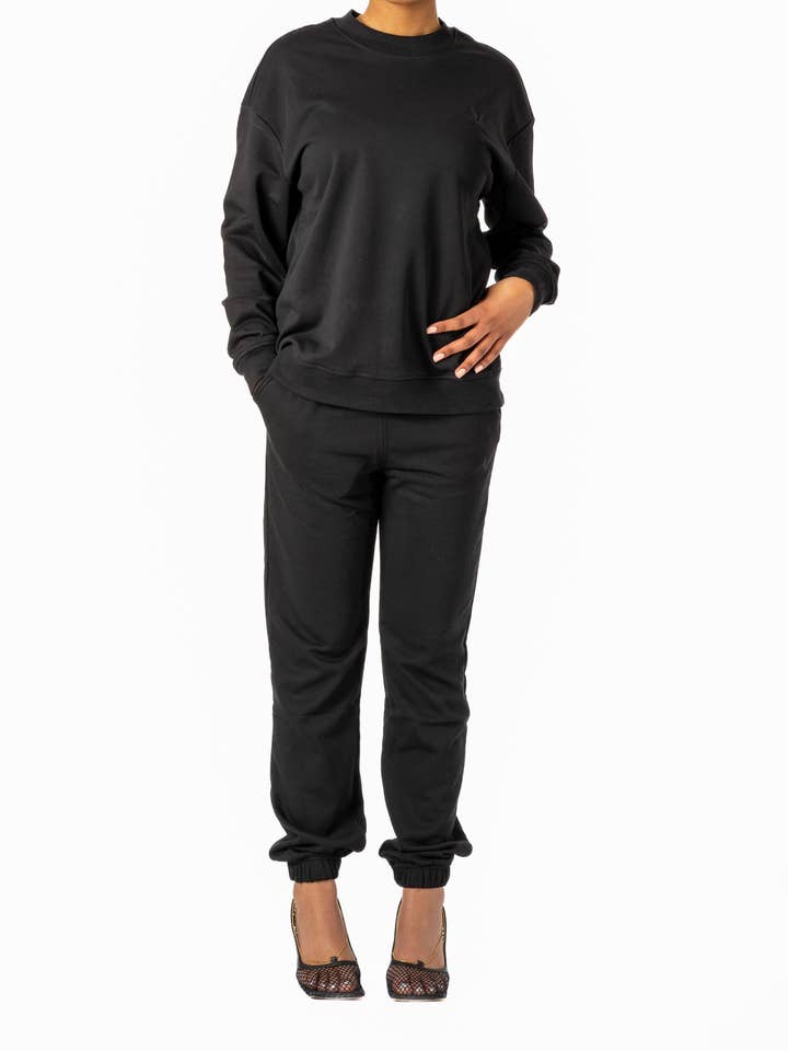 Isaura Jogging Suit Black for wholesale by HVL Shop