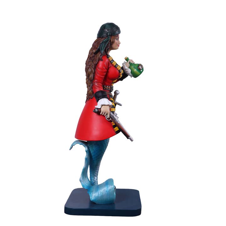 Nautical Tropical Imports - Wholesale Sculpture - Sassea The Renegade Mermaid Pirate Sculpture 5ft Tall 3